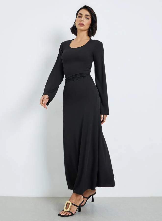 ستايلي فستان طويل نسائي مضلع وضيق